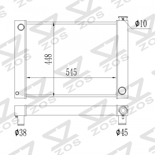 universal chevy radiator 27 inch