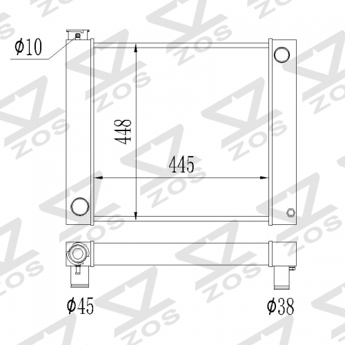 universal ford radiator 23 inch